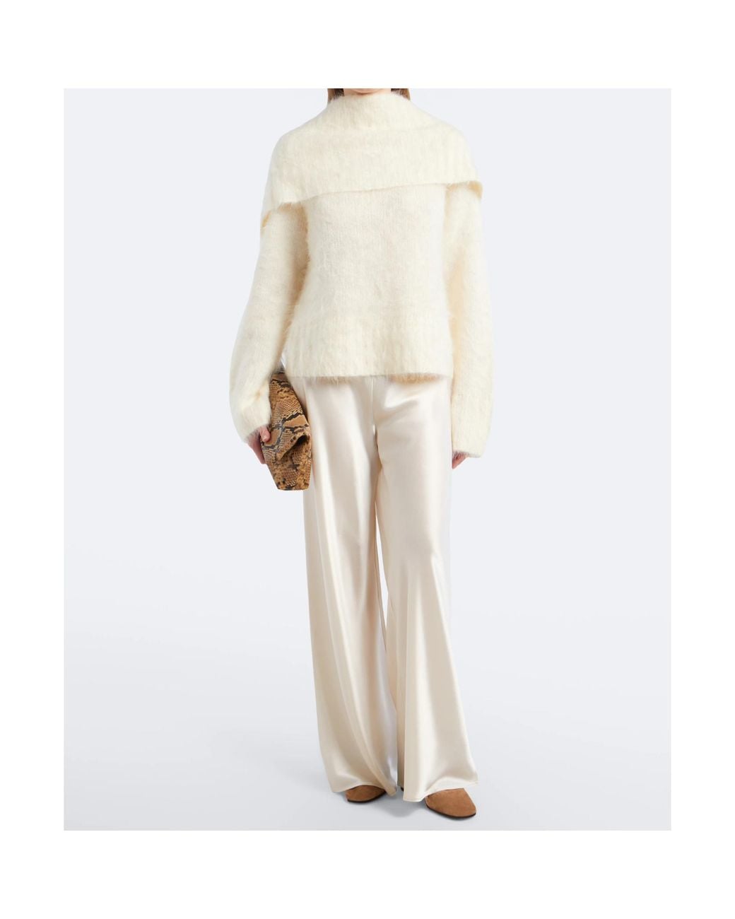 Joseph Natural Cashmere Sweater With A Shawl-Style Collar