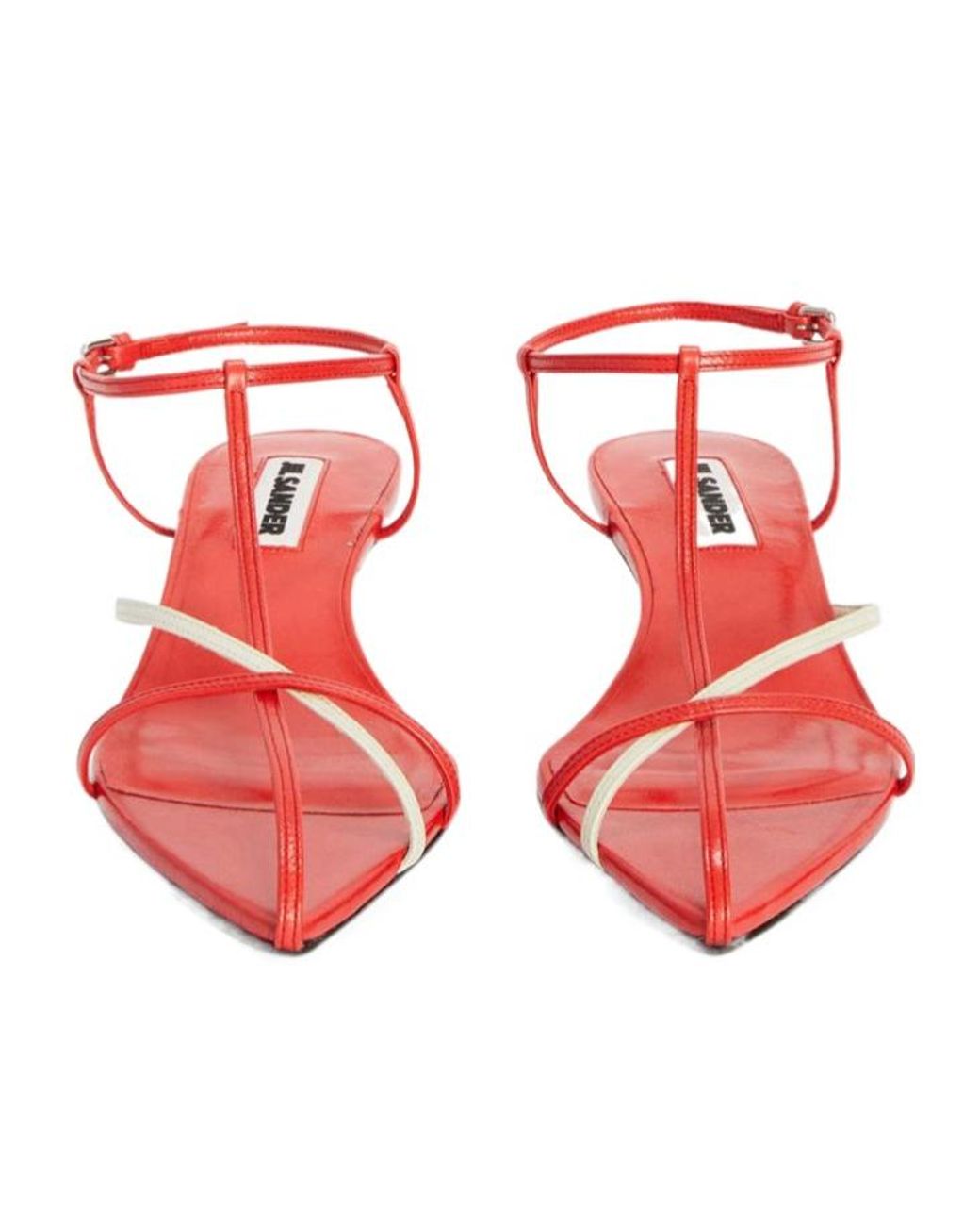 Jil Sander Red Cage Sandals