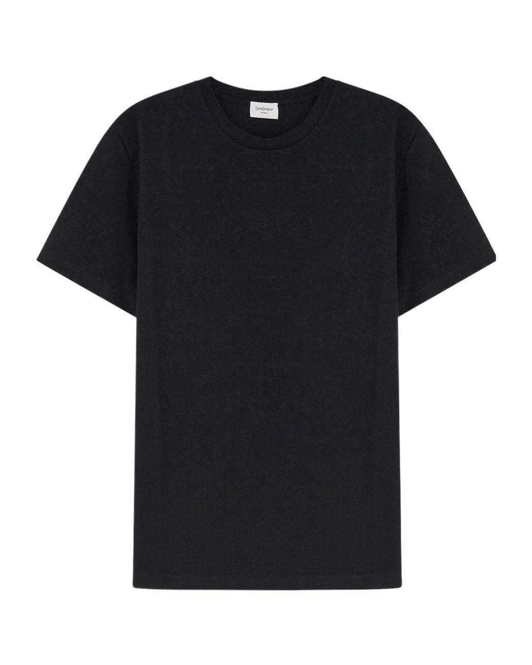 Saint Laurent Black Crewneck Short-Sleeved T-Shirt for men
