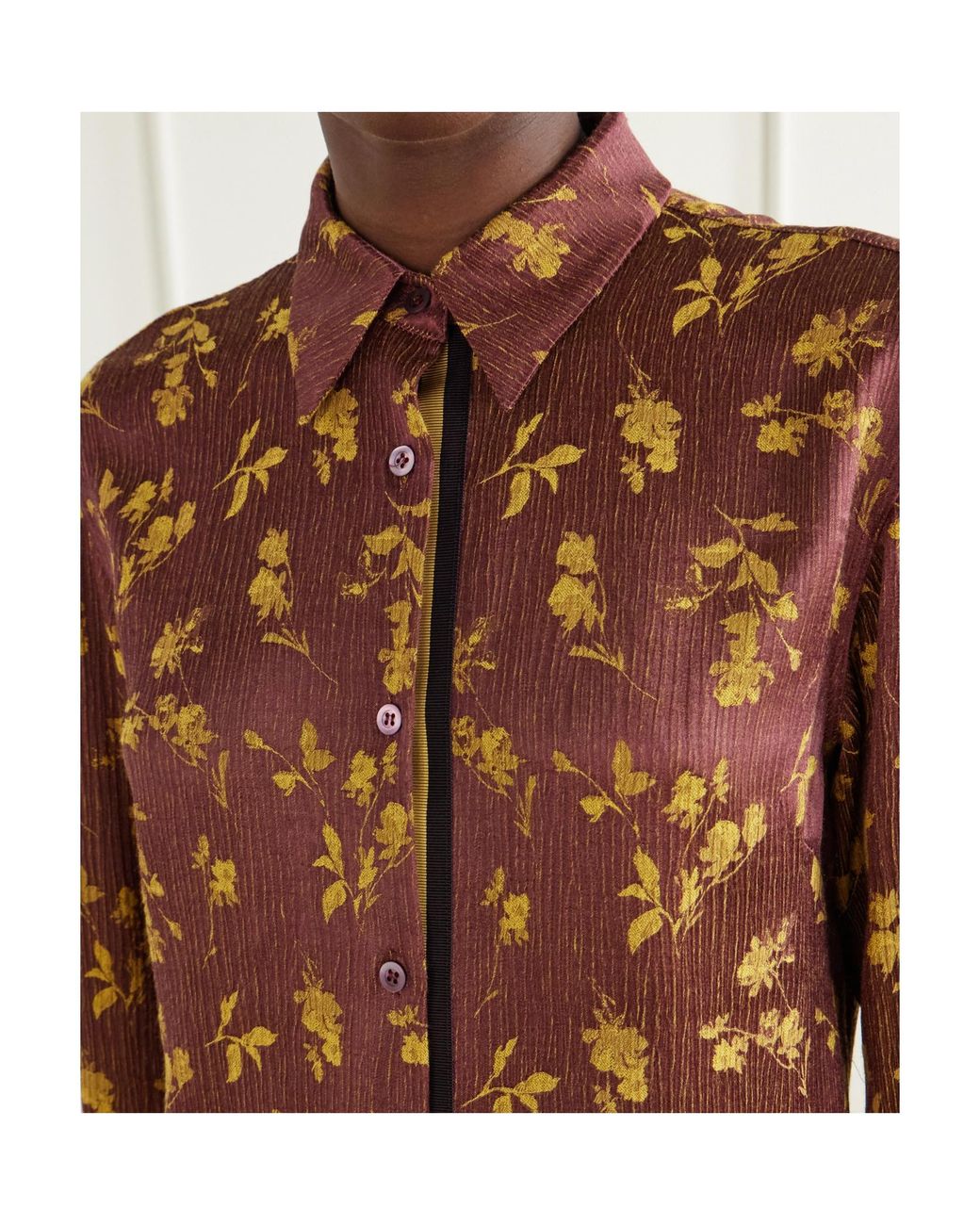 Dries Van Noten Brown Jacquard Shirt