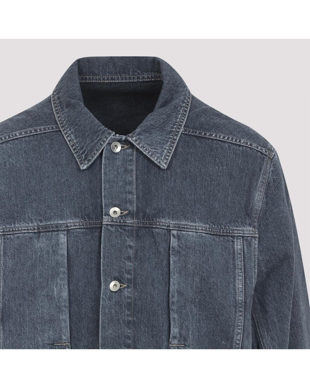 Rick Owens Blue Button-Fastening Denim Jacket for men