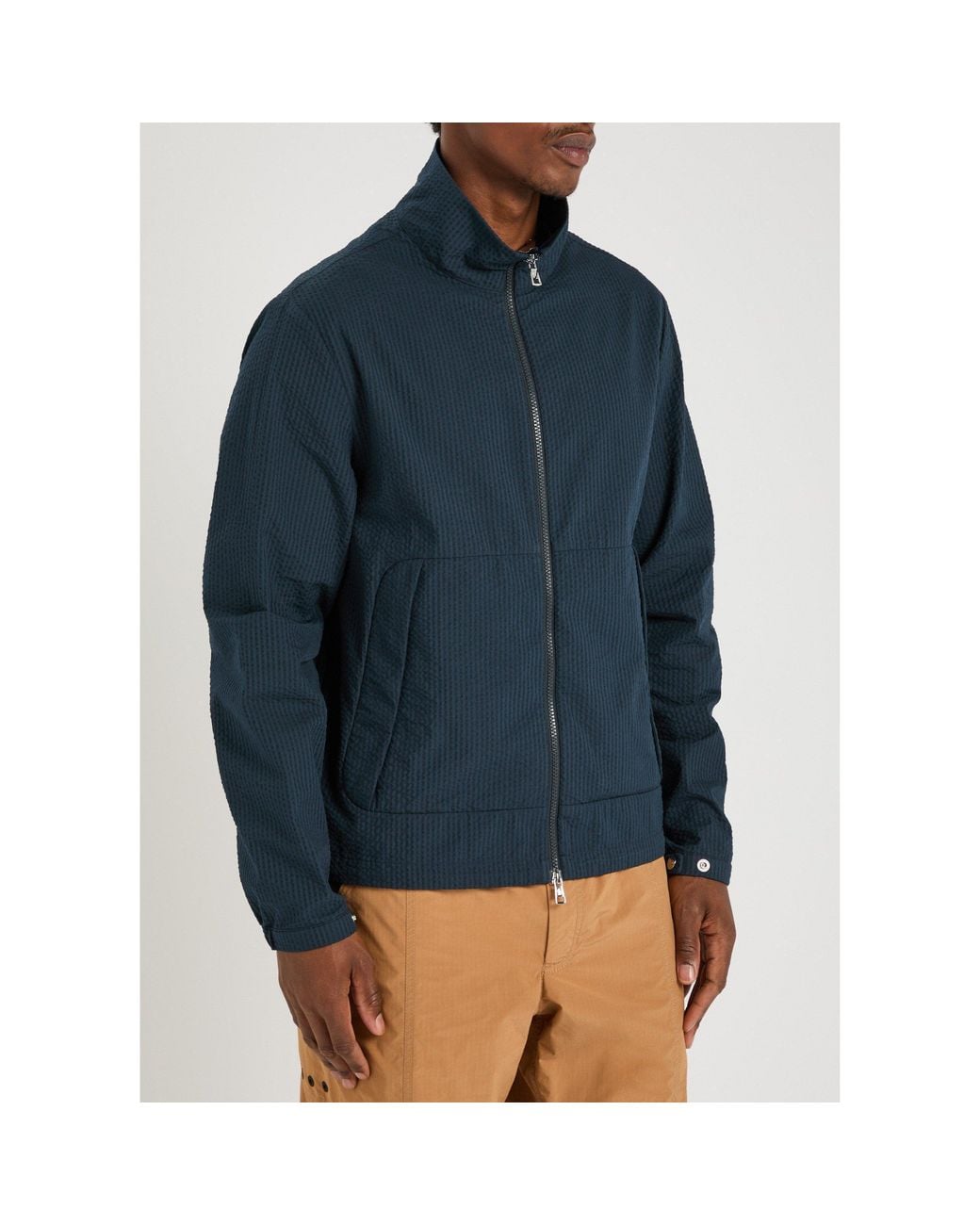 Moncler Blue Simple Jacket for men