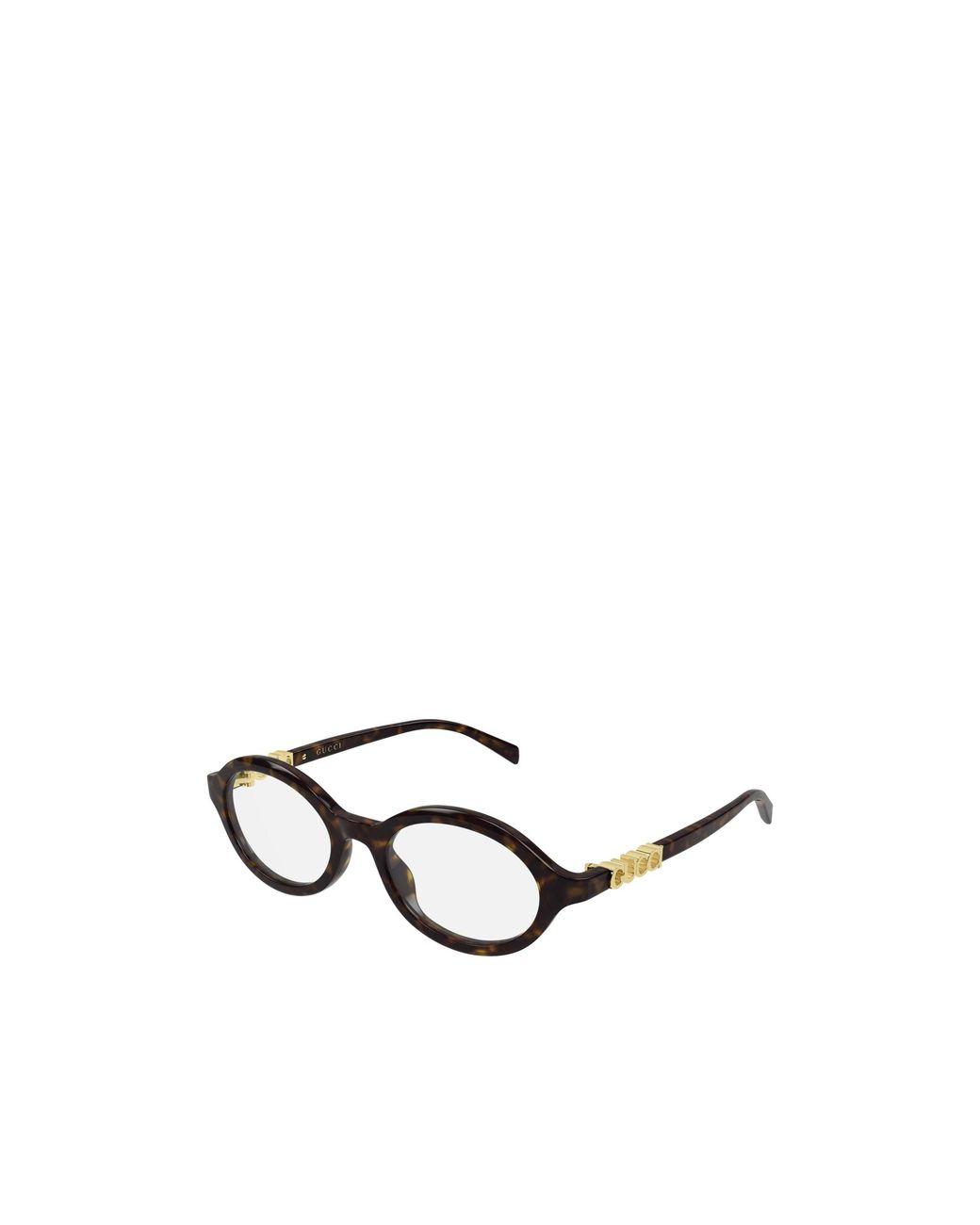Gucci White Eyewear Oval Frame Glasses