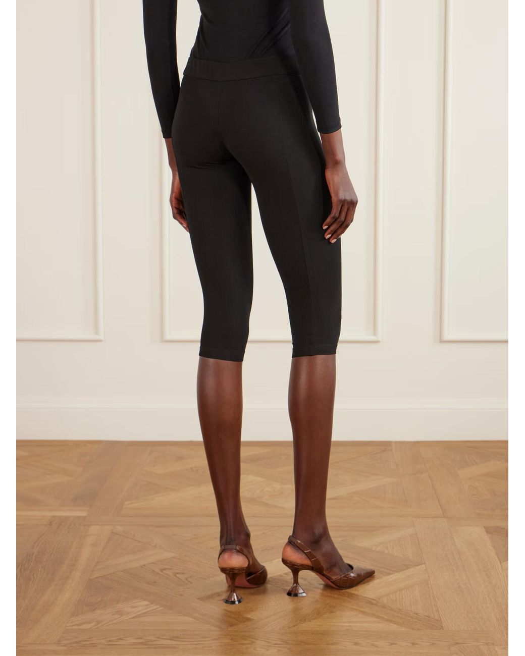 Magda Butrym Black Fitted Capri Pants