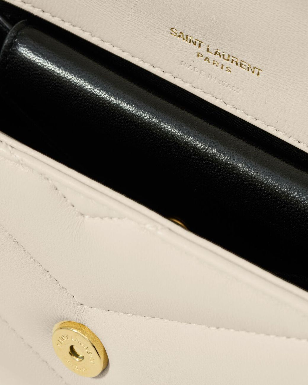 Saint Laurent Metallic Loulou Logo Plaque Mini Shouler Bag