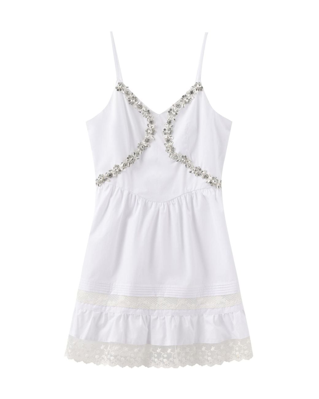 Marissa Chiara White Diamond Strap Dress