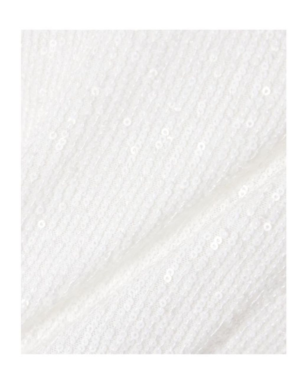 Norma Kamali White Open-Back Sequined Swimsuit