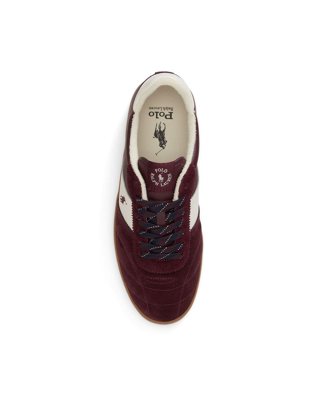 Polo Ralph Lauren Brown Urgundy Suede Sneaker for men