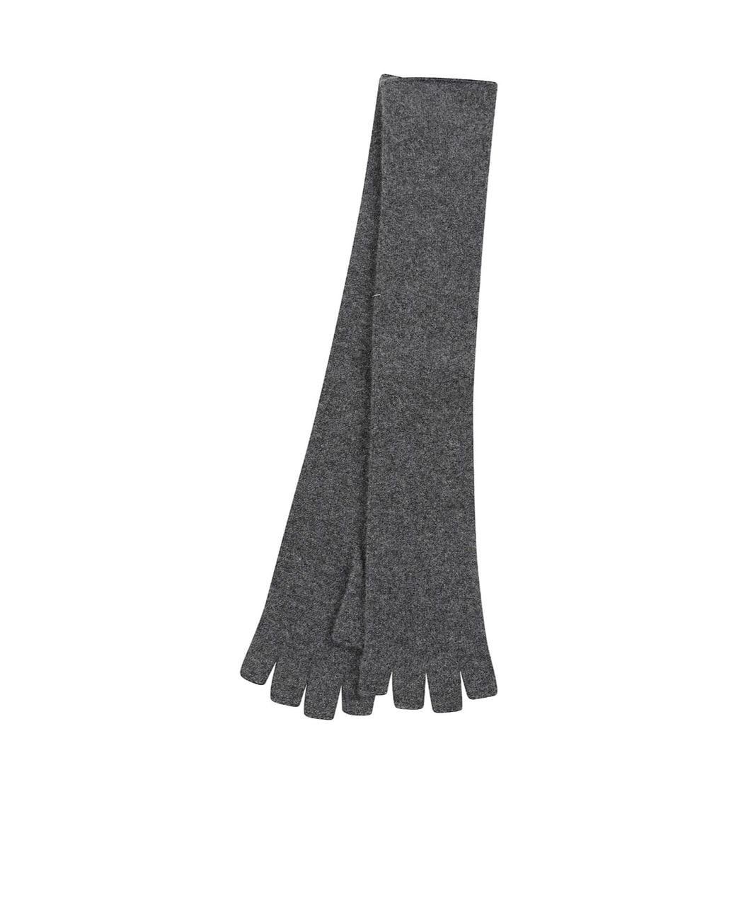 Drumohr Gray Long Fingerless Gloves
