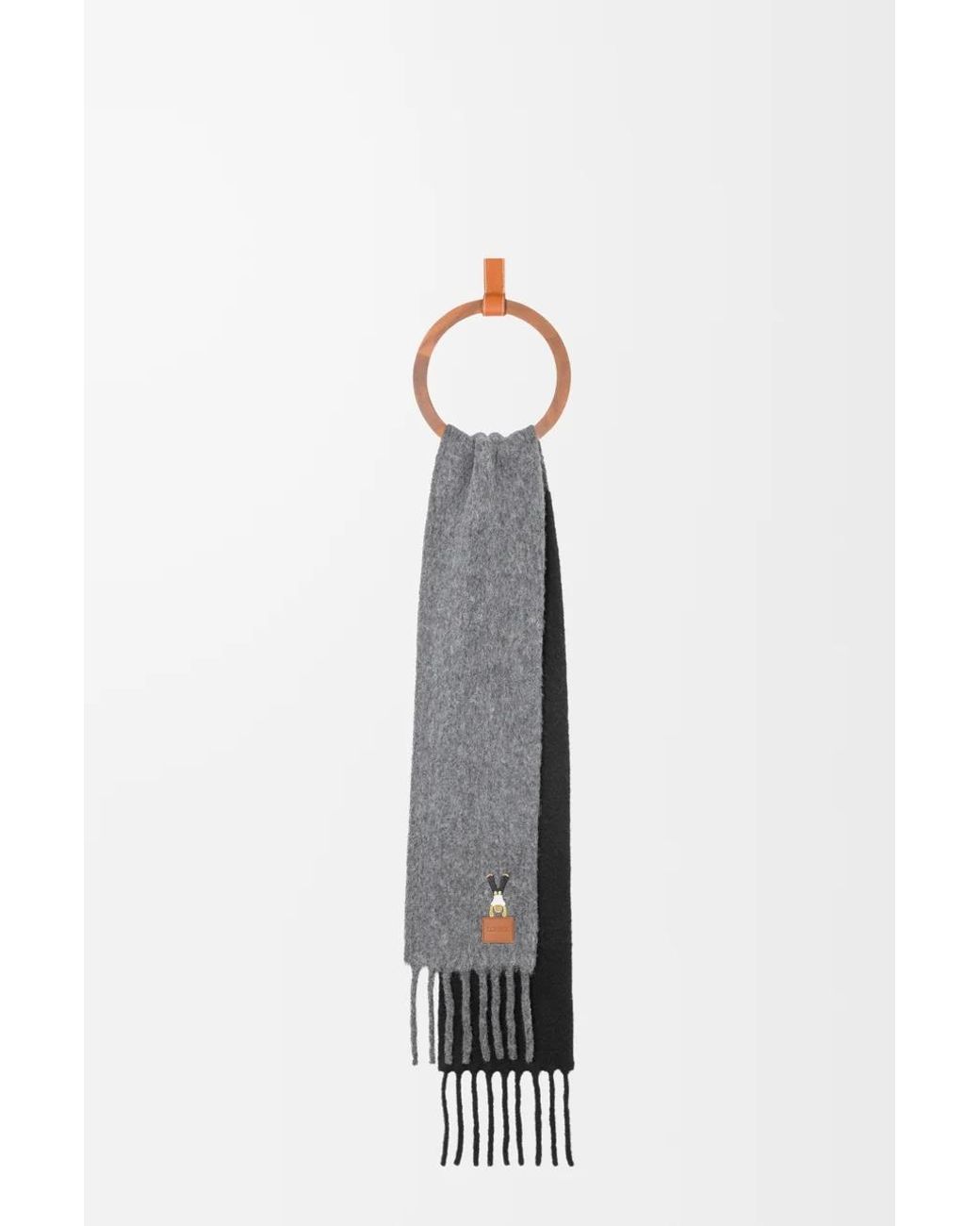 Loewe Multicolor Acrobat Embroidered Fringed Scarf for men