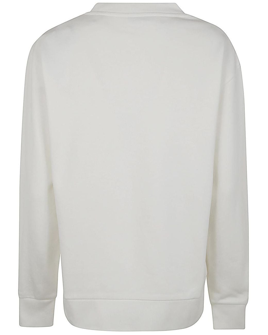 Moncler White Embellished Logo Crewneck Sweatshirt