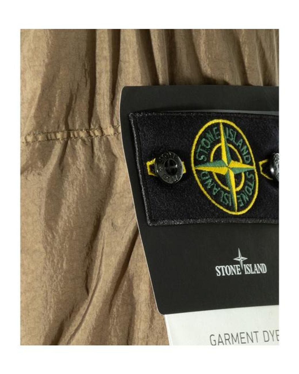 Stone Island Green Logo Patch Puffer Jacket for men