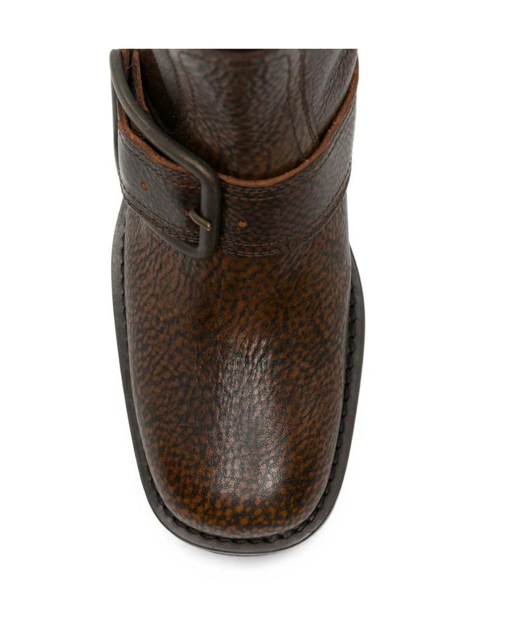 Dries Van Noten Brown Square-Toe Tall Boots