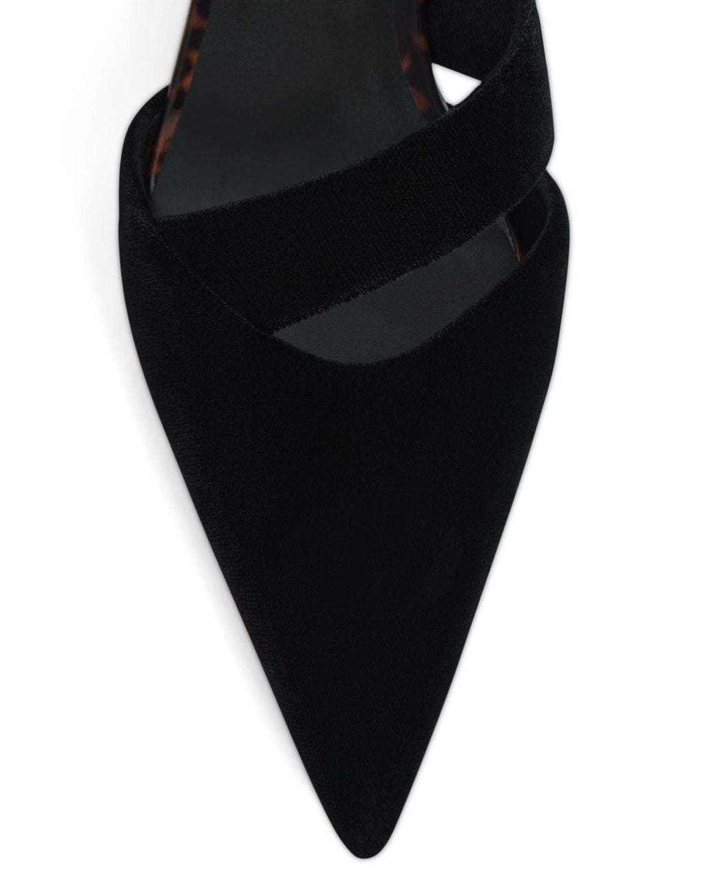 Balmain Black Velvet Heeled Mules