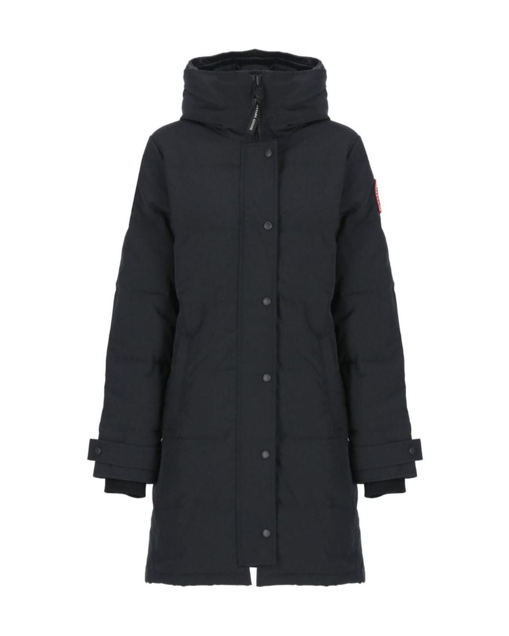 Canada Goose Black Shelburne Logo-Patch Parka