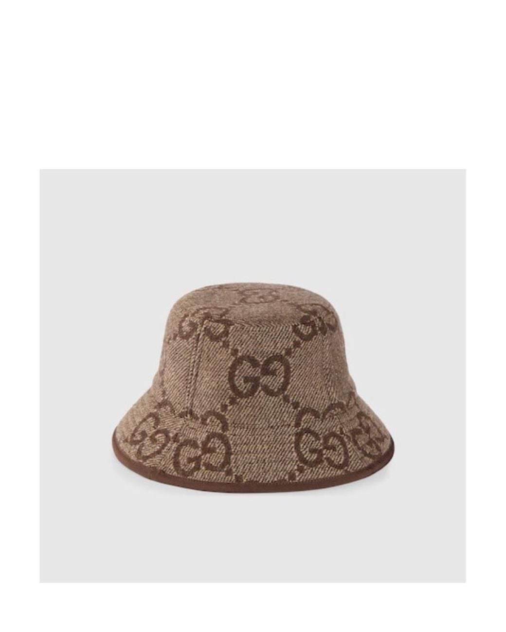 Gucci Brown Monogrammed Bucket Hat for men