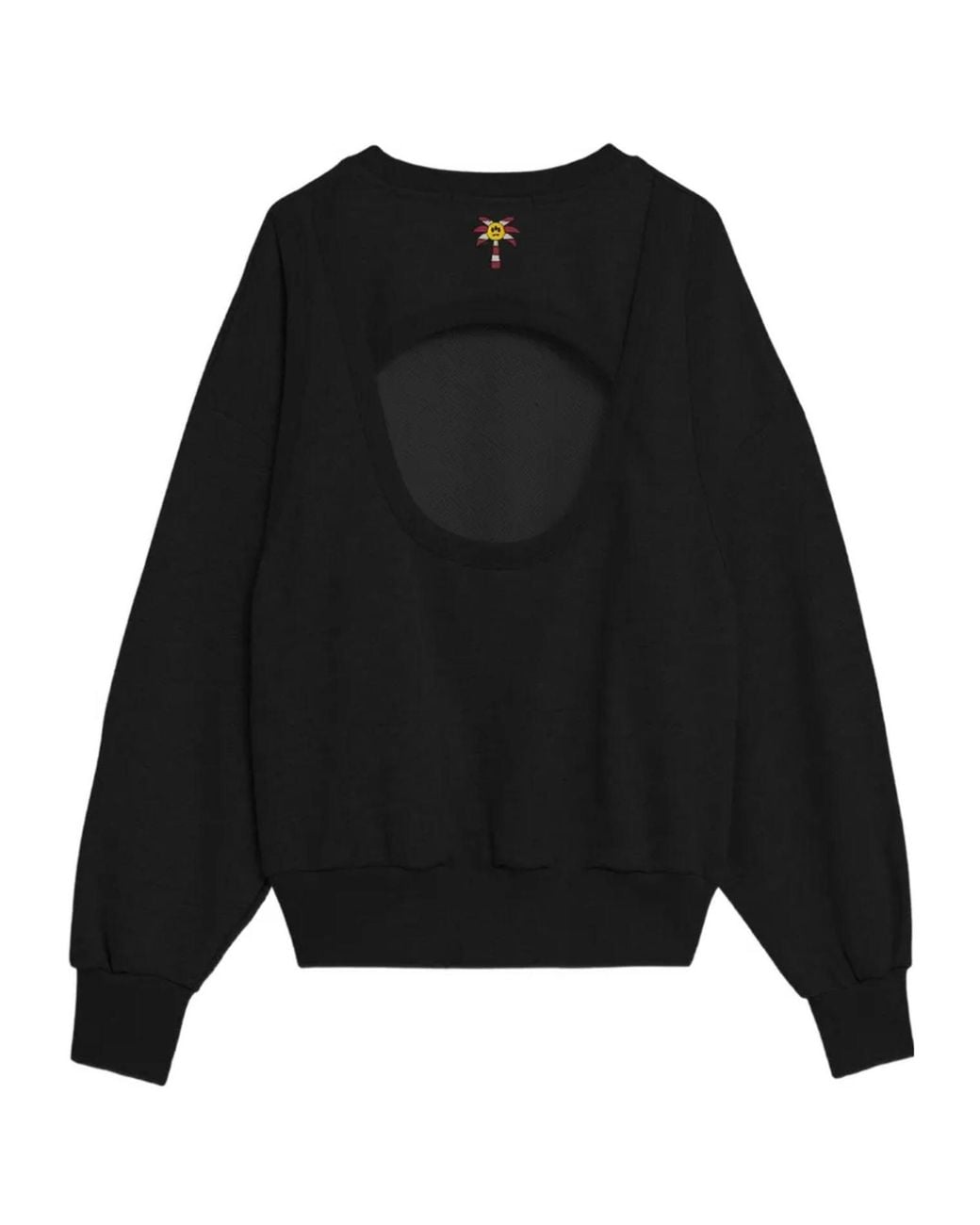 Barrow Black Open-Back Sweatshirt