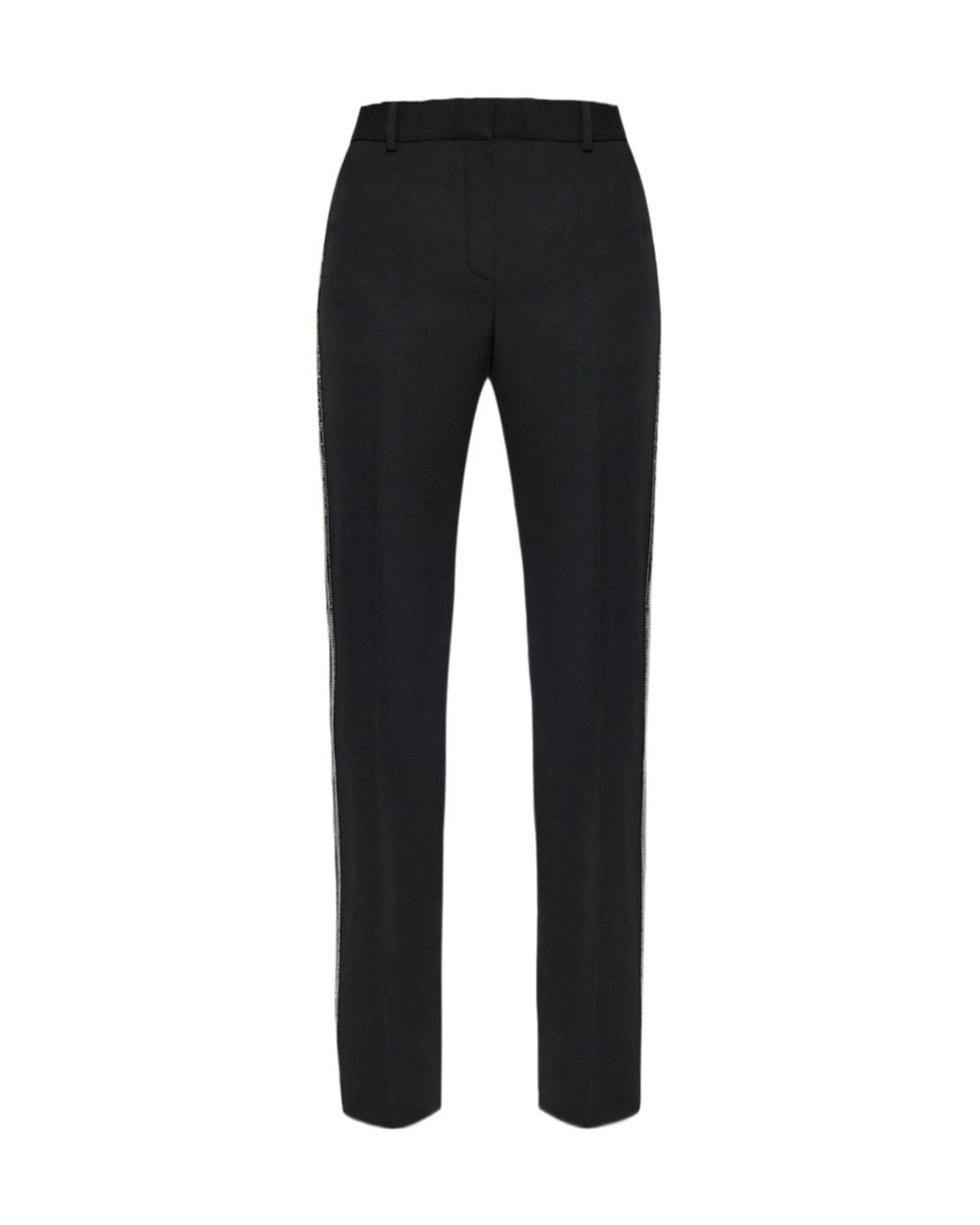 Versace Black Embellished Tailored Trousers