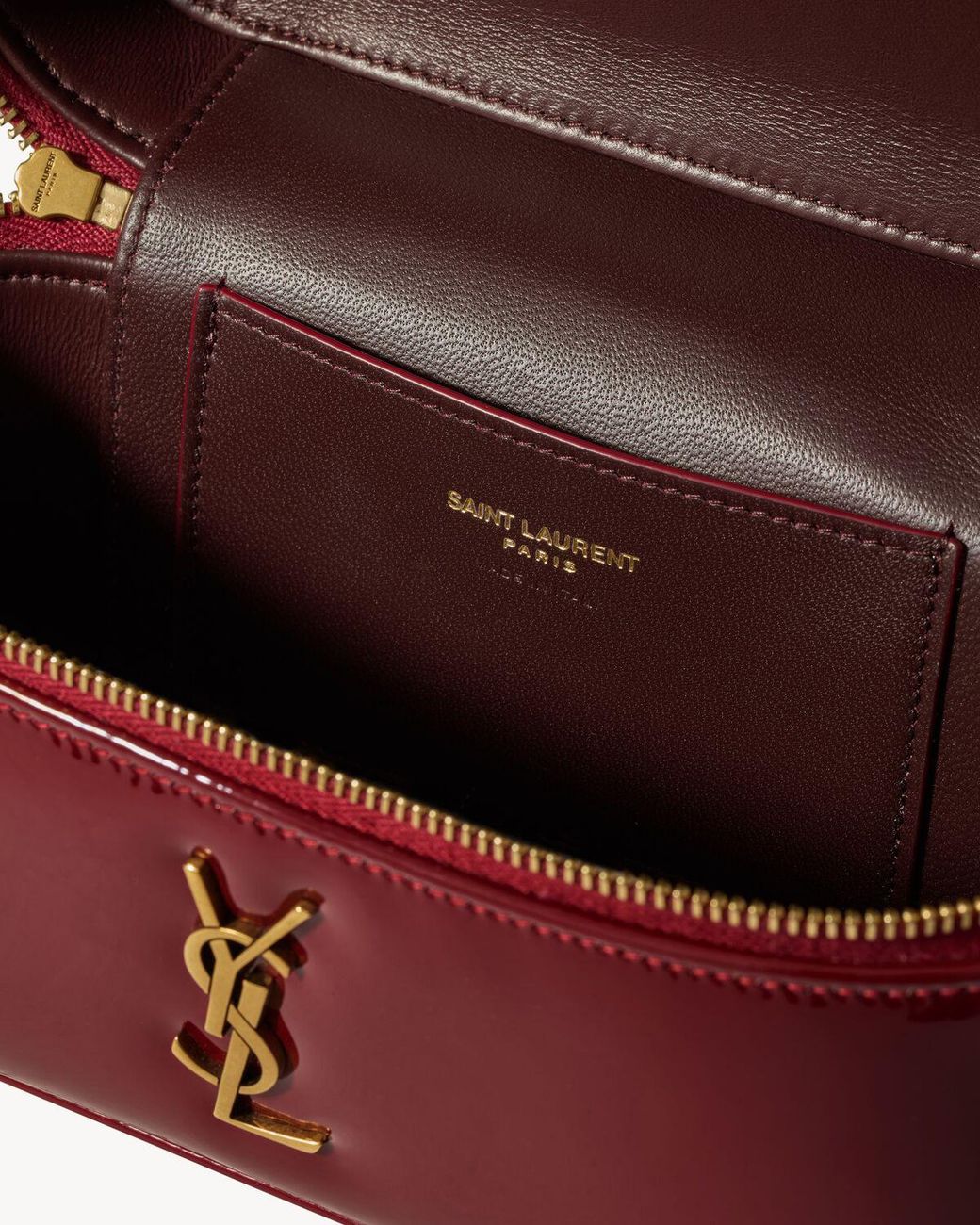 Saint Laurent Red Gaby Vanity Clutch Bag