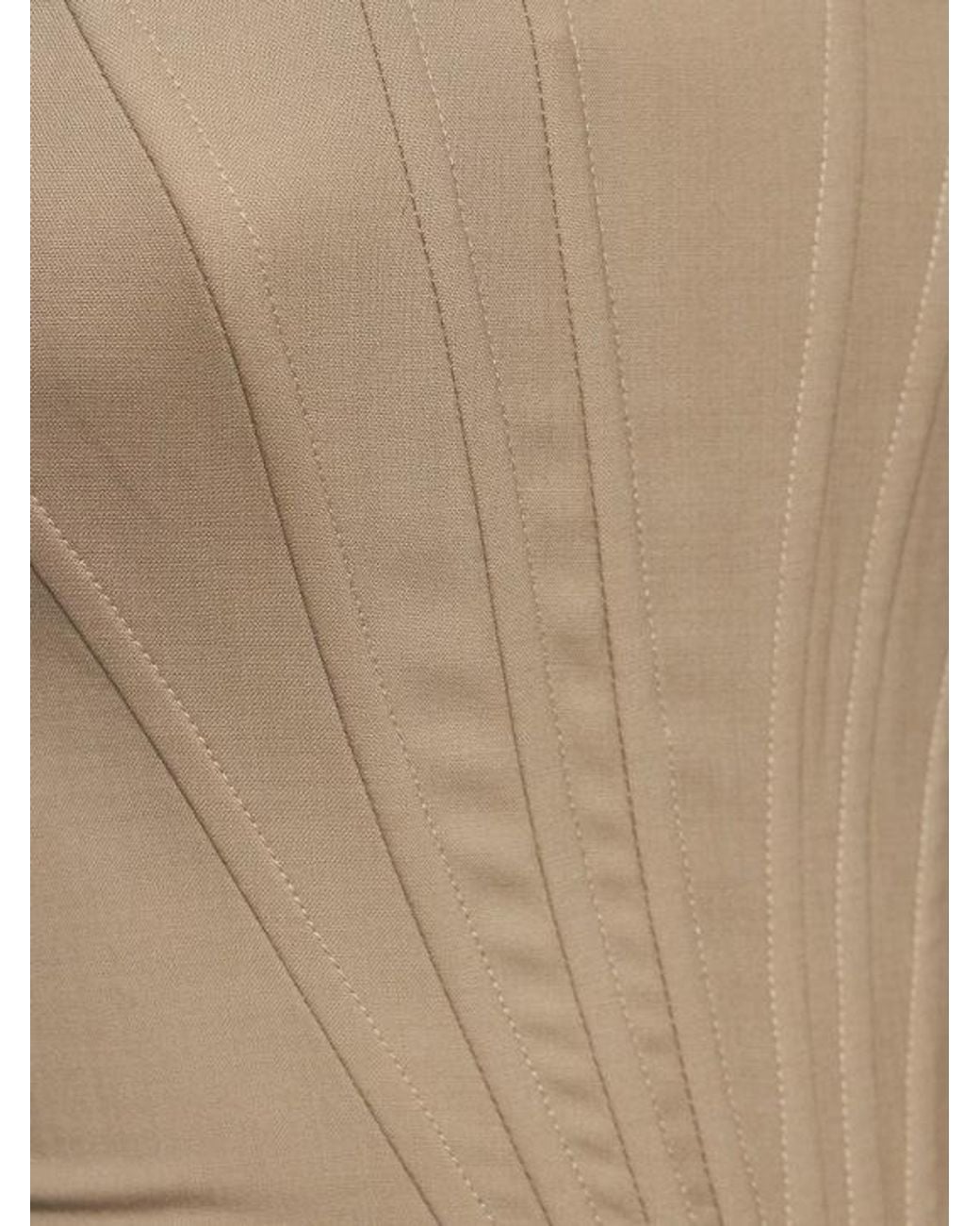GIUSEPPE DI MORABITO Natural Double Twisted Wool Corset Top