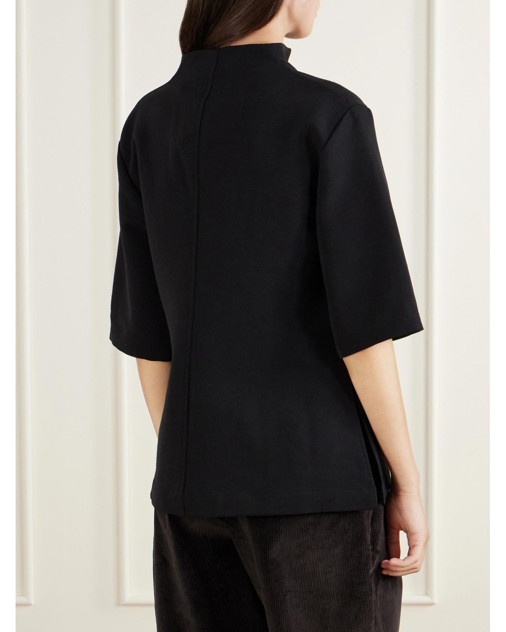Studio Nicholson Black Taler Wool-Blend Top