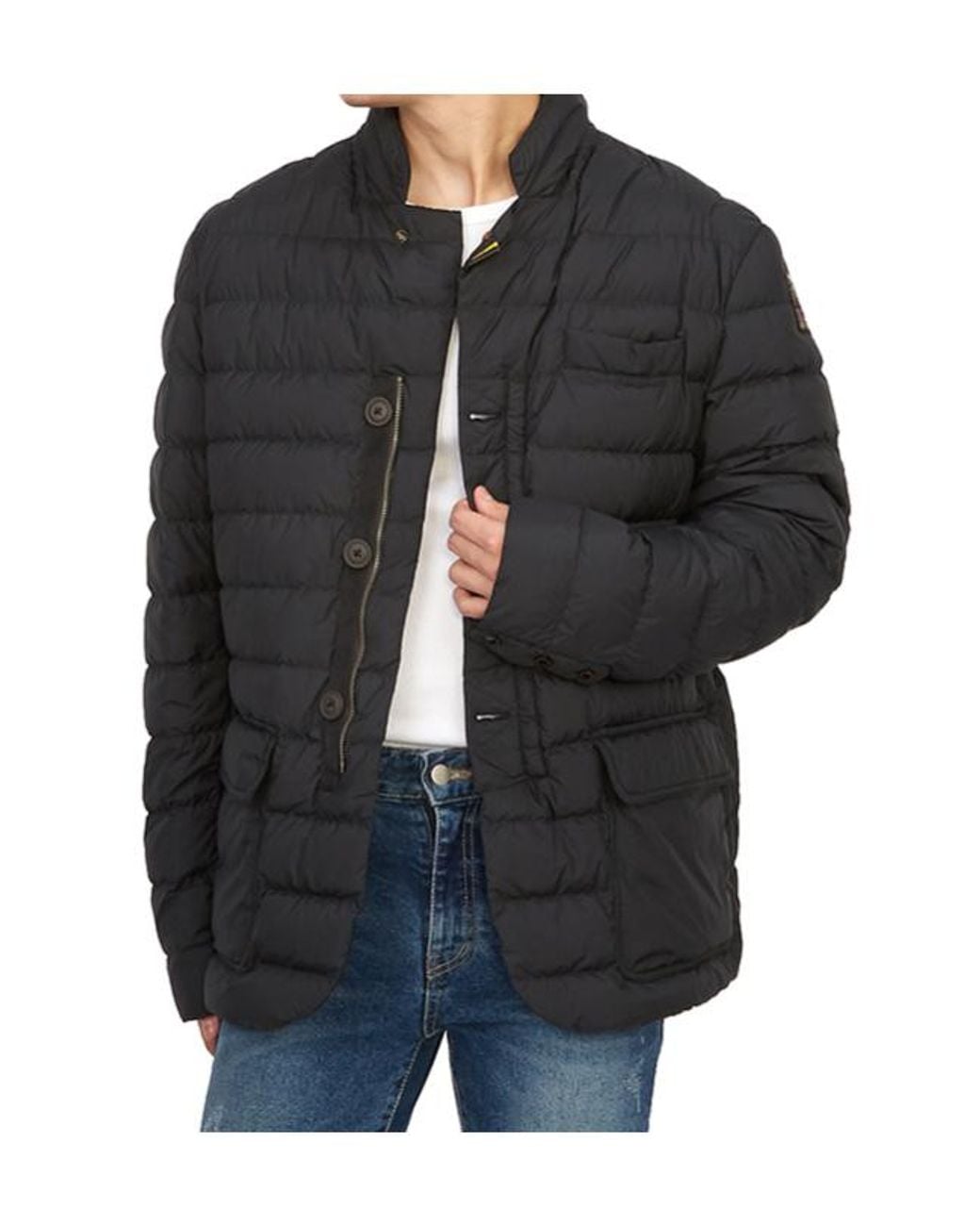 Parajumpers Black High-Neck Long-Sleeve Down Jacket for men