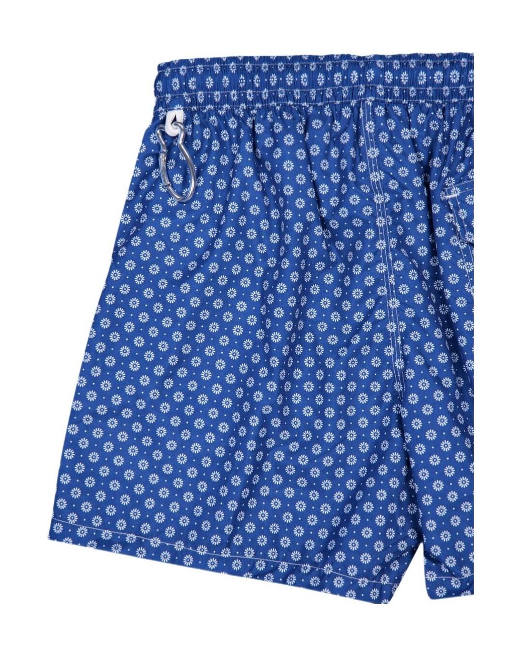 Fedeli Blue Elastic Waist Shorts for men