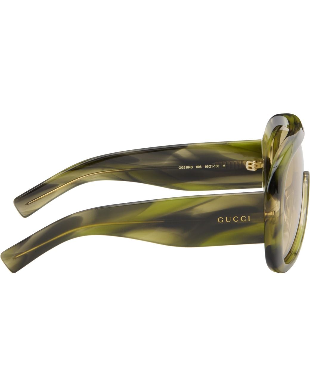 Gucci Green Eyewear Navigator Frame Sunglasses for men