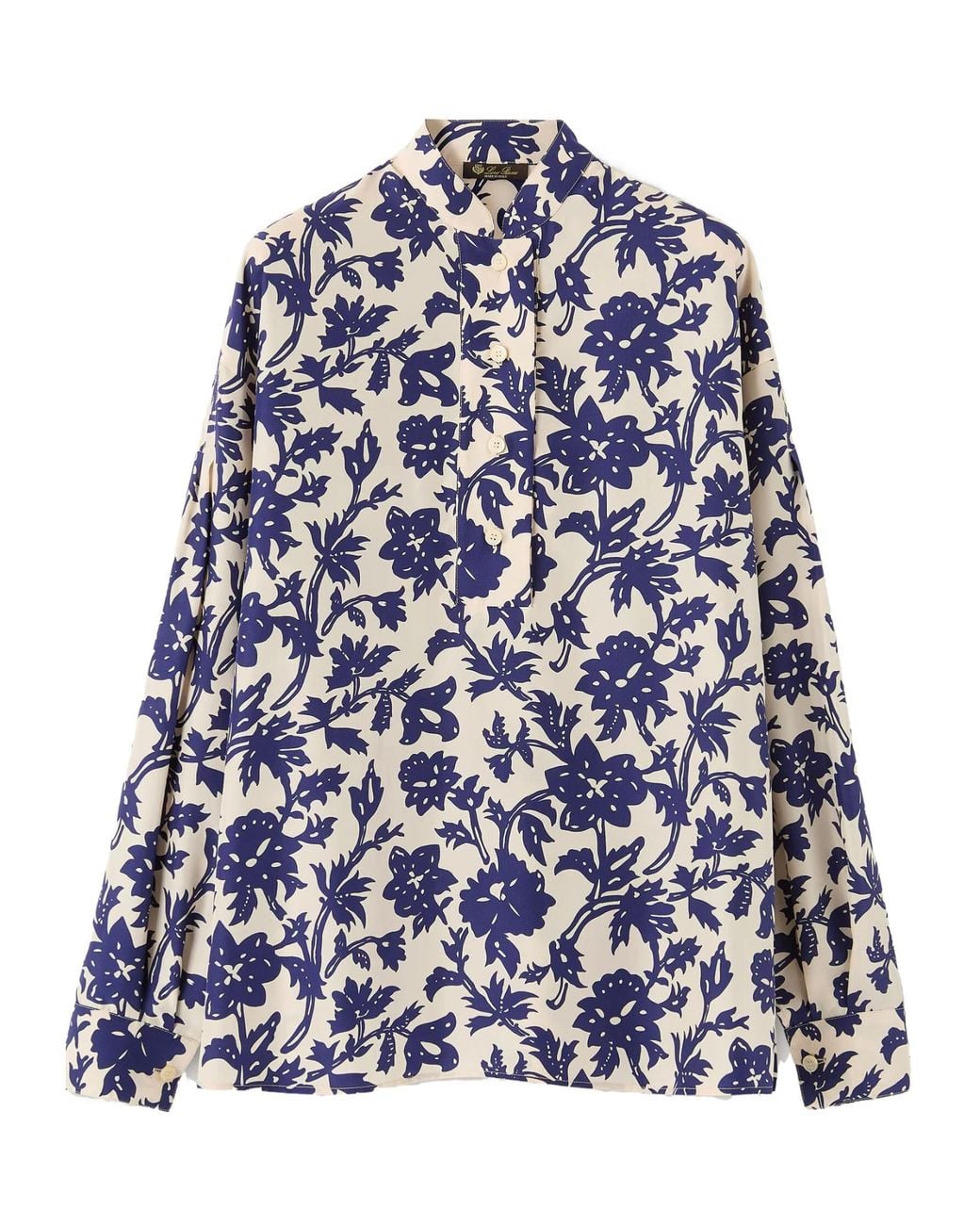Loro Piana Blue Valerie Printed Shirt