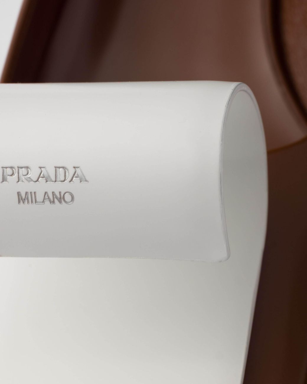 Prada Brown Two-Toned Square-Toe Pumps