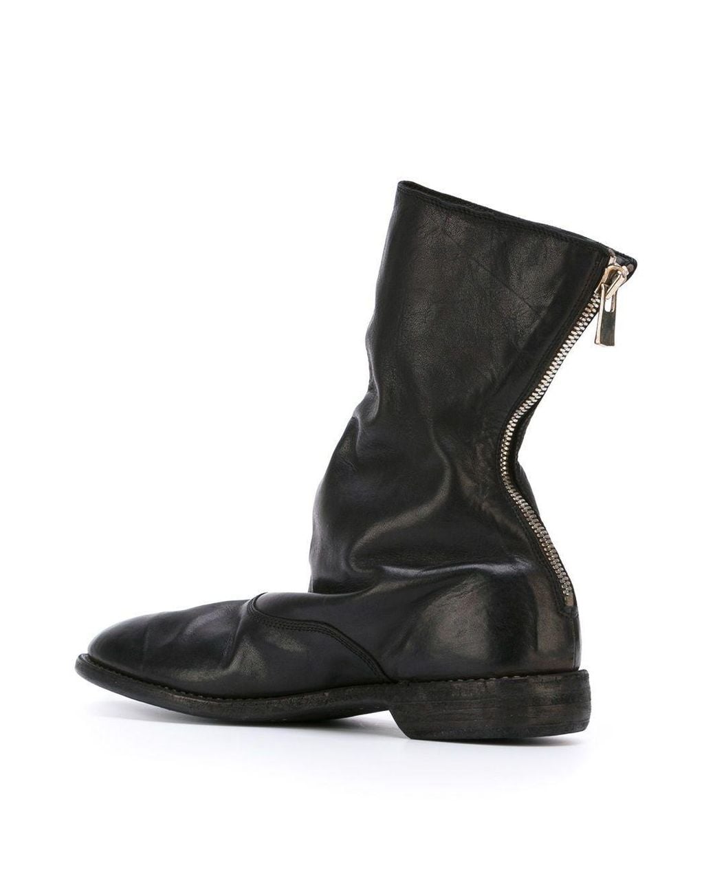 Guidi Black Zipper Boots