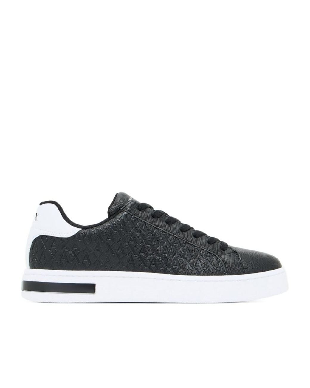 ARMANI EXCHANGE Blue Quilted Low-Top Sneakers for men