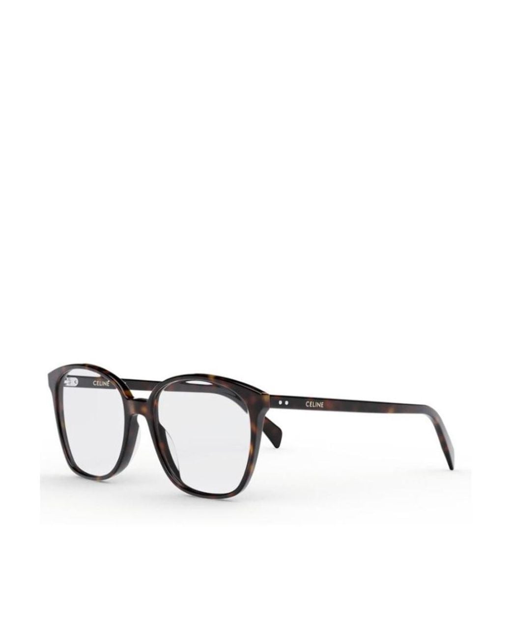 Céline White Tortoiseshell-Effect Optical Glasses