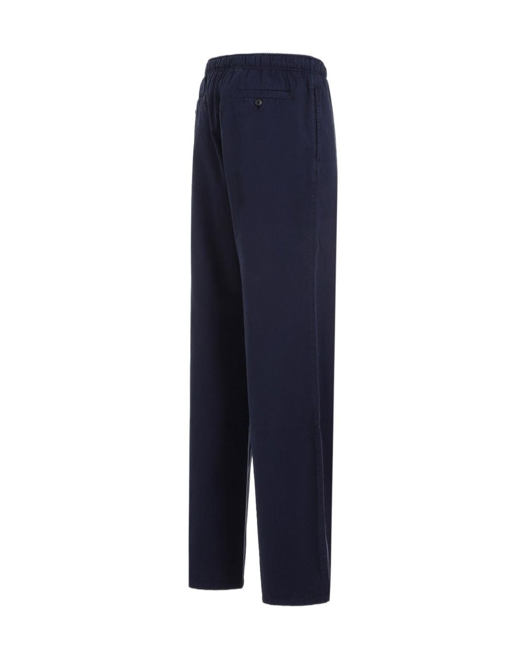 Palm Angels Blue Logo Embroidered Drawstring Pants for men