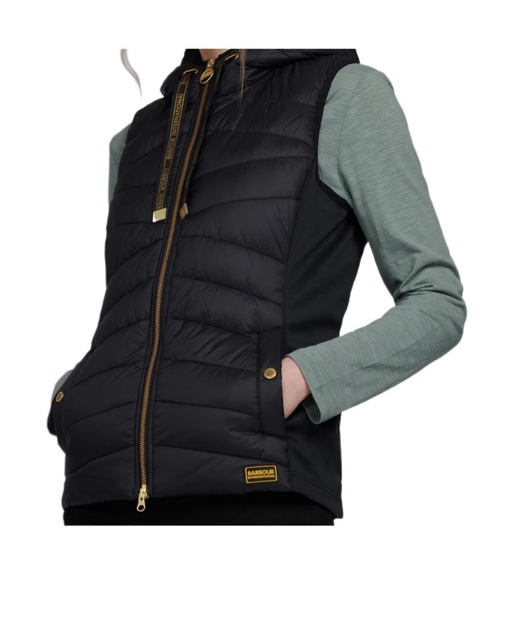 Barbour Black Grid Gilet