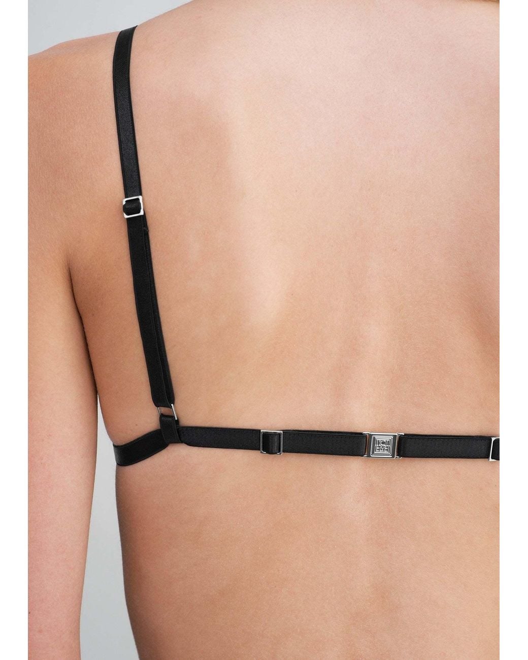 Totême Black Totême Satin Triangle Cup Bralette