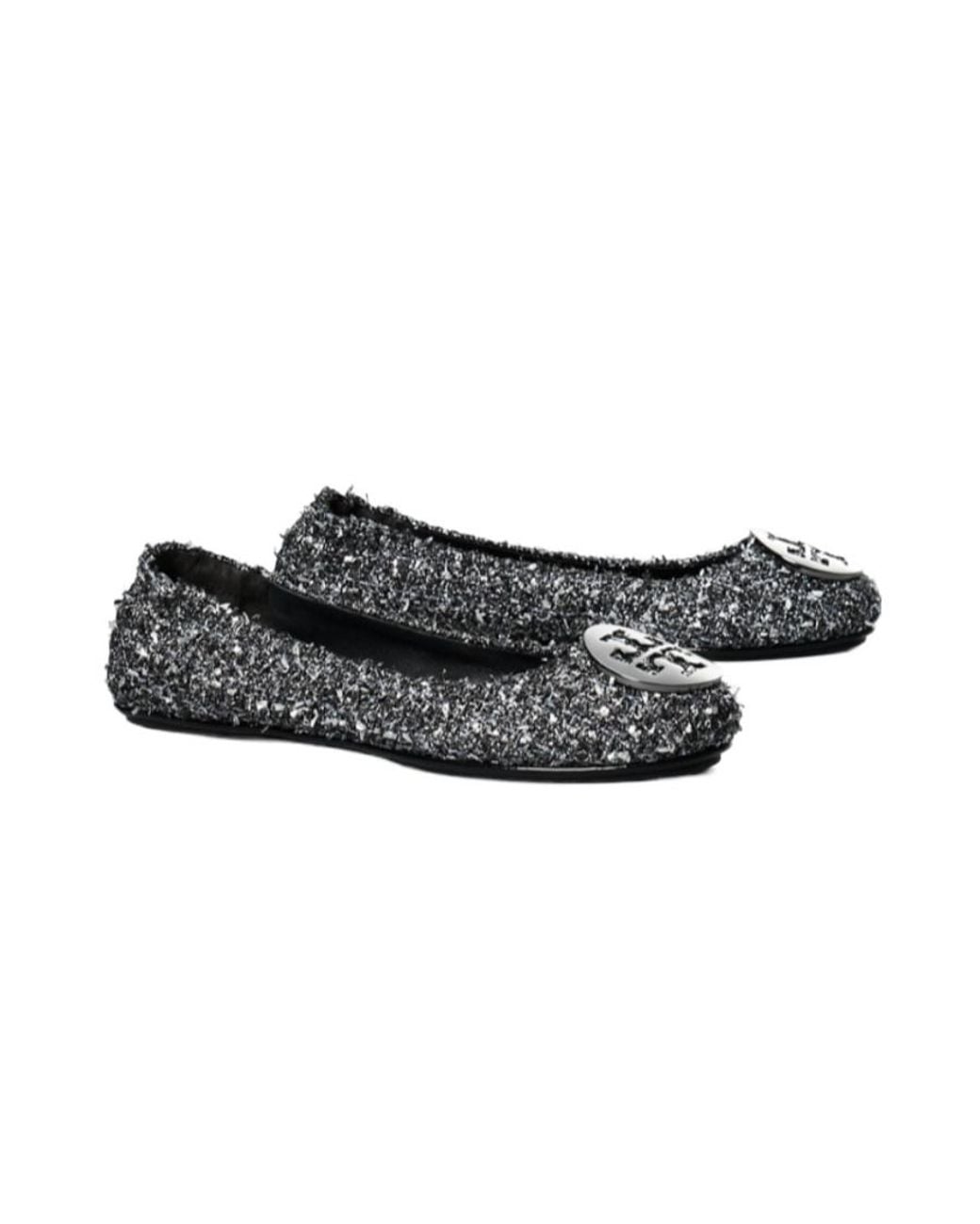 Tory Burch Black Minnie Travel Ballet Flats