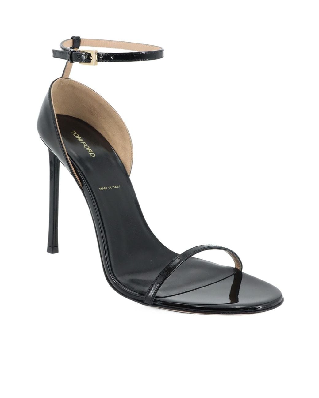 Tom Ford Metallic Ankle-Strap Stiletto Heeled Sandals