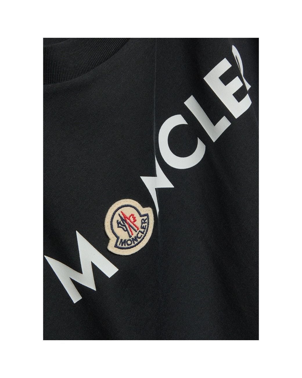Moncler Black Cotton T-Shirt for men