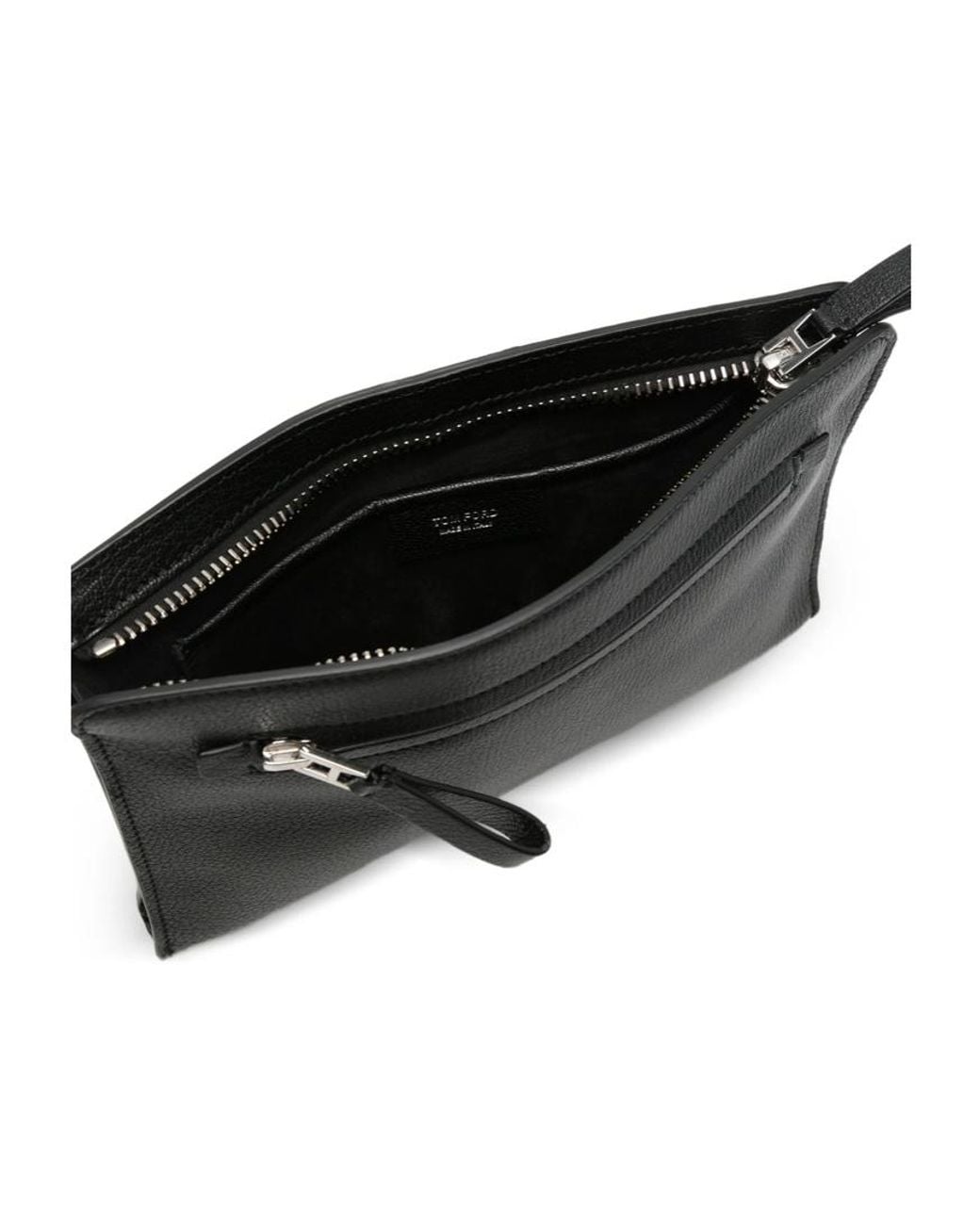 Tom Ford Black Zip-Top Clutch for men