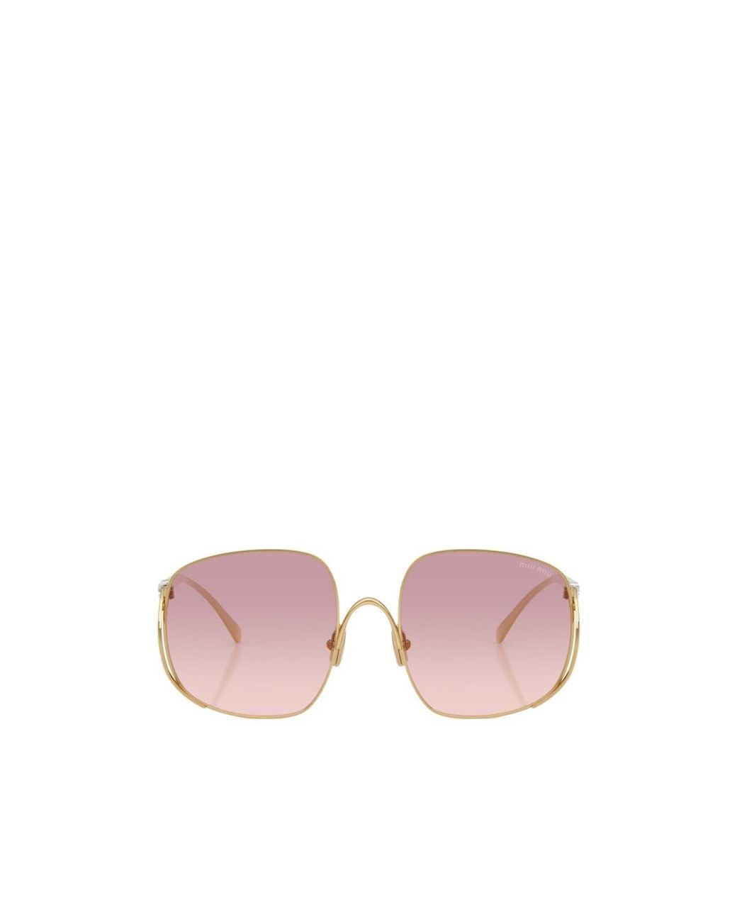 Miu Miu Pink Eyewear Square Frame Sunglasses