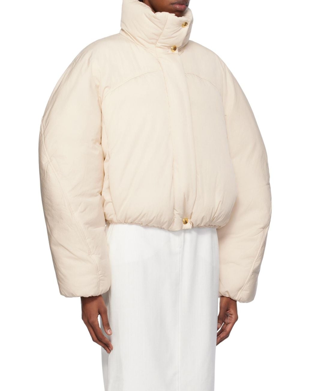 Jacquemus Natural Funnel Neck Padded Jacket