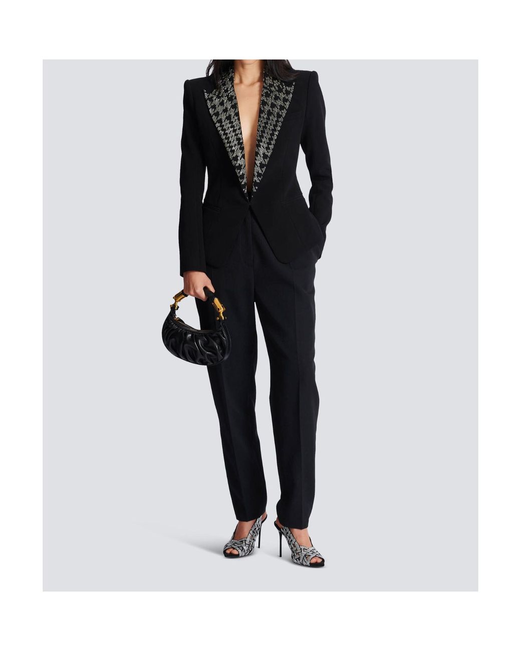 Balmain Black Embroidered 6-Buttons Jacket