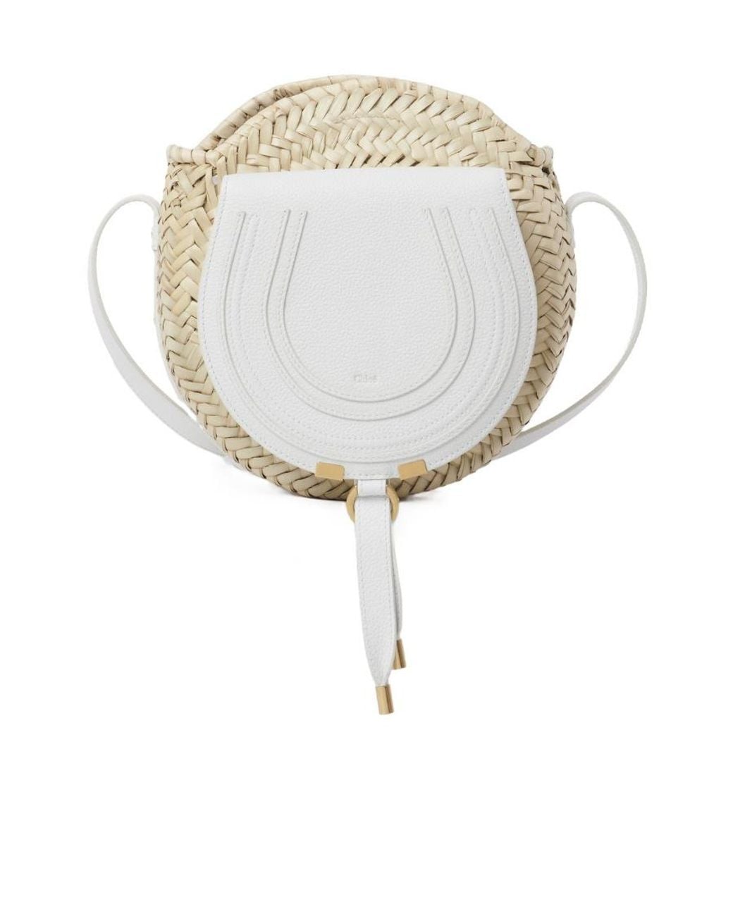 Chloé White Marcie Crossbody Bag