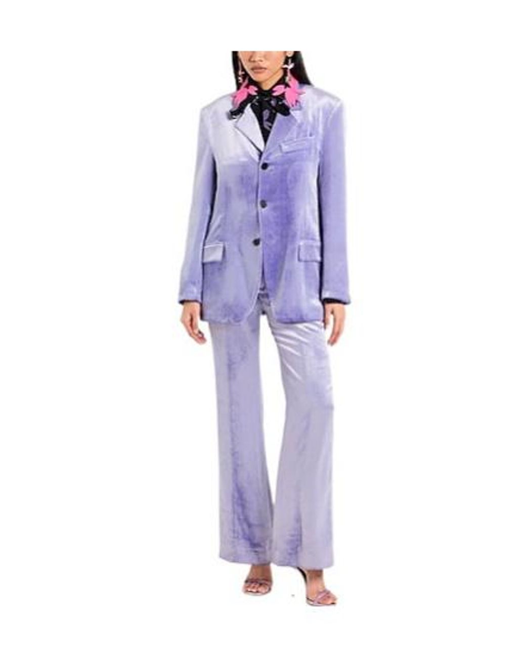 Marni Blue Velvet Single-Breasted Blazer