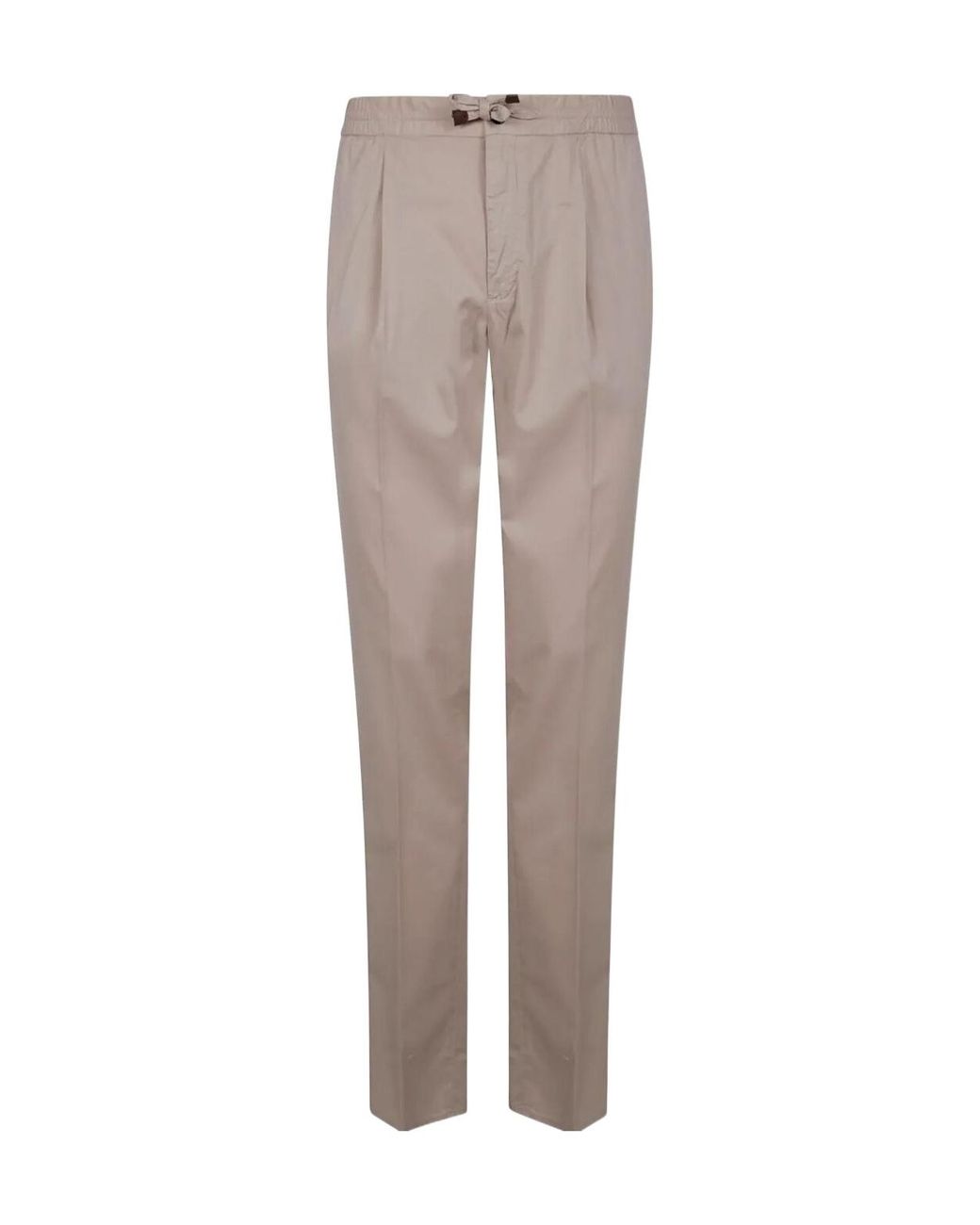 Incotex Gray Pleat-Detail Trousers for men