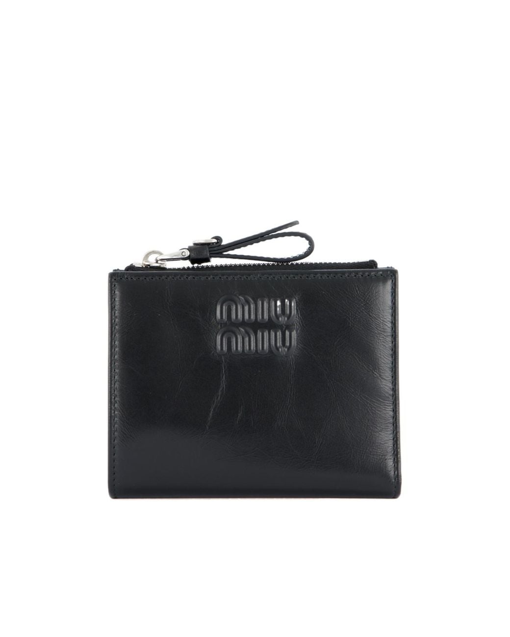 Miu Miu Black Logo Leather Wallet