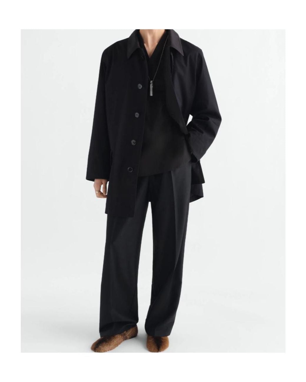 Lemaire Blue Raincoat for men