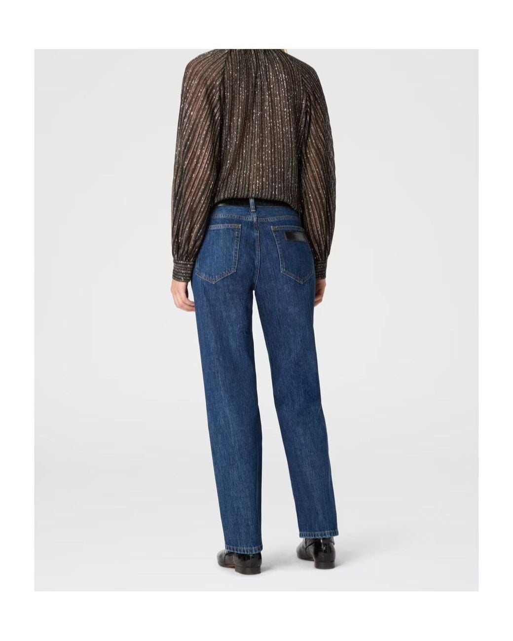 Missoni Brown Relaxed Fit Sequin-Striped Top