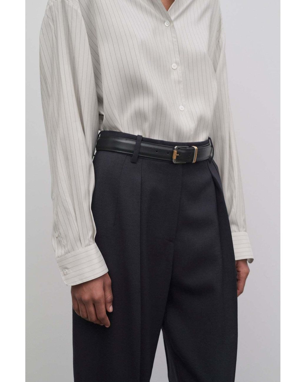 The Row Blue Antone Freshly Cut Wool Casual Pants